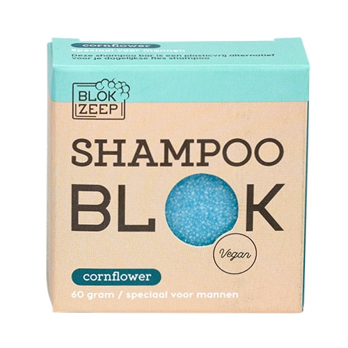 Plasticvrije shampoo bar Blokzeep cornflower Klaverhand